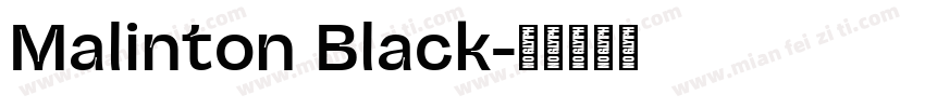 Malinton Black字体转换